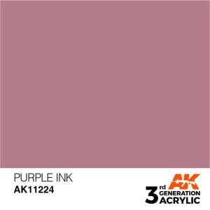 Acrílicos de 3rd Generación, PURPLE - INK  . Bote 17 ml. Marca Ak-Interactive. Ref: Ak11224.