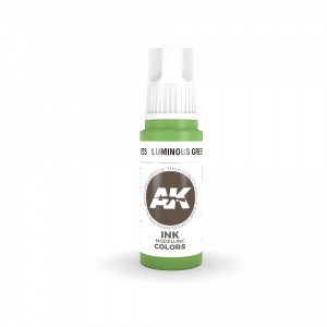 Acrílicos de 3rd Generación, LUMINOUS GREEN - INK  . Bote 17 ml. Marca Ak-Interactive. Ref: Ak11225. 2