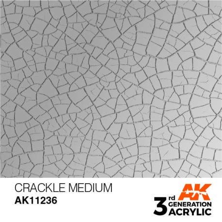 Acrílicos de 3rd, CRAKLE MEDIUM -AUXILIARY . Bote 17 ml. Marca Ak-Interactive. Ref: Ak11236.