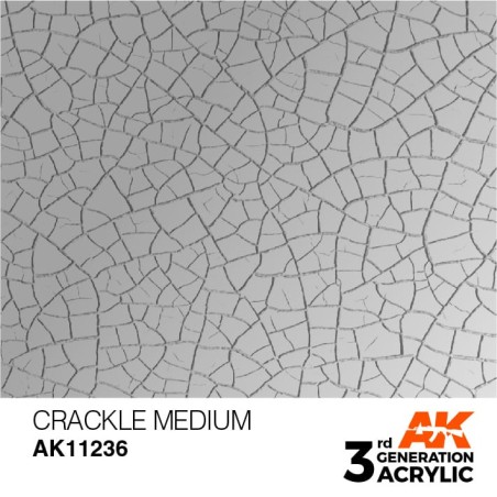Acrílicos de 3rd, CRAKLE MEDIUM -AUXILIARY . Bote 17 ml. Marca Ak-Interactive. Ref: Ak11236.