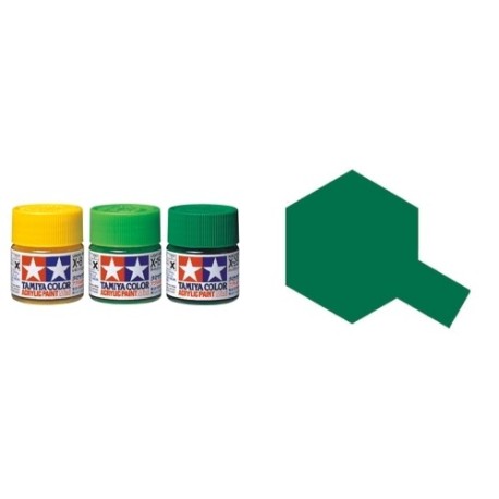 Gloss Green , Verde Brillo (81005). Bote 23 ml. Marca Tamiya. Ref: X-5.