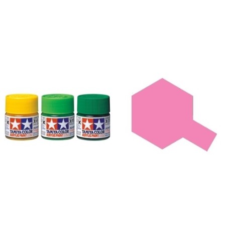 Gloss Pink, Rosa Brillo (81017). Bote 23 ml. Marca Tamiya. Ref: X-17.