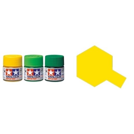 Gloss Clear Yelow, Amarillo translucido brillo (81024). Bote 23 ml. Marca Tamiya. Ref: X-24.