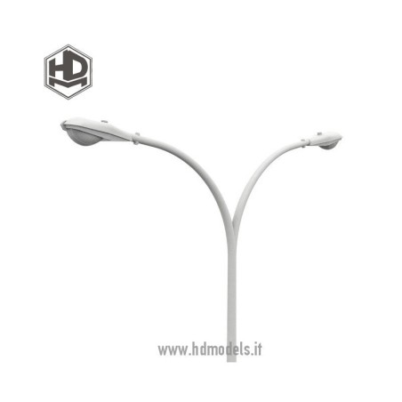 Farola moderna doble de calle. Escala 1:35. Marca Macone. Ref: HDM35037.