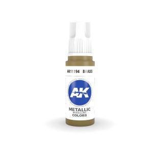 Acrílicos de 3rd Generación, BRASS– METALIC. Bote 17 ml. Marca Ak-Interactive. Ref: Ak11194. 2