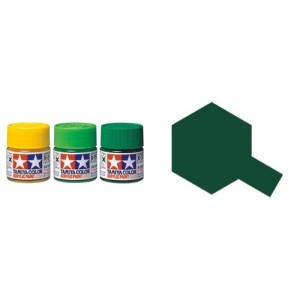 Flat Black Green, Negro Verdoso  Mate (81027). Bote 23 ml. Marca Tamiya. Ref: XF-27.
