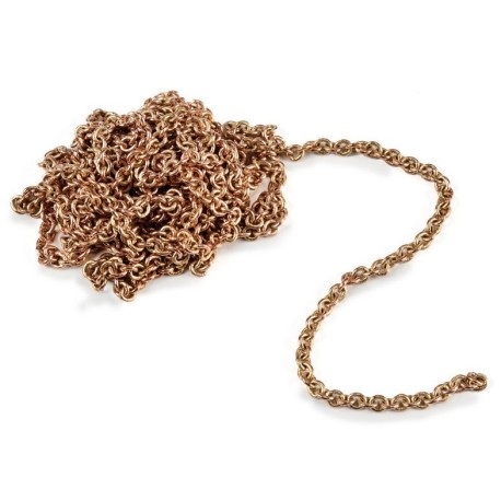 Cadena cobre Tipo A, eslabón 2.5mm x 1m . Marca Amati. Ref: 436003.