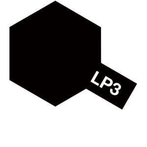 Lacquer paint, lacquer flat black . Bote 10 ml. Marca Tamiya. Ref: LP-3( LP3).