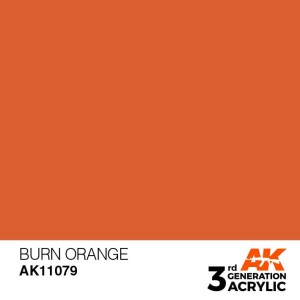 Acrílicos de 3rd General, BURN ORANGE  – STANDARD. Bote 17 ml. Marca Ak-Interactive. Ref: Ak11079.