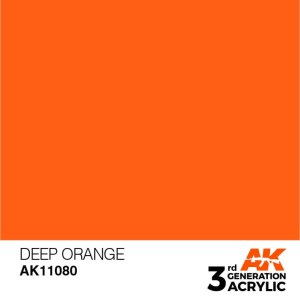 Acrílicos de 3rd General, DEEP ORANGE  – STANDARD. Bote 17 ml. Marca Ak-Interactive. Ref: Ak11080.