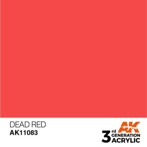 Acrílicos de 3rd General, DEAD RED  – STANDARD. Bote 17 ml. Marca Ak-Interactive. Ref: Ak11083.