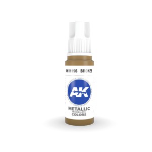 Acrílicos de 3rd Generación,  BRONZE – METALIC. Bote 17 ml. Marca Ak-Interactive. Ref: Ak11196. 2