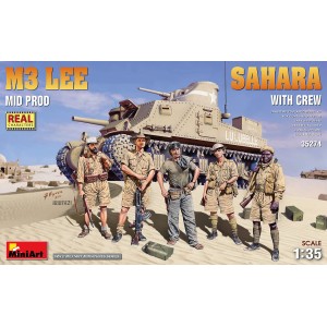 M3 Lee Mid Prod., Sahara with crew. Escala 1:35. Marca Miniart. Ref: 35274.