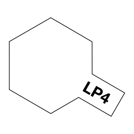 Lacquer paint, lacquer flat white  . Bote 10 ml. Marca Tamiya. Ref: LP-4( LP4).
