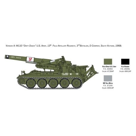 M110  Self Propelled Howitzer. Escala 1:35. Marca Italeri. Ref: 6574.