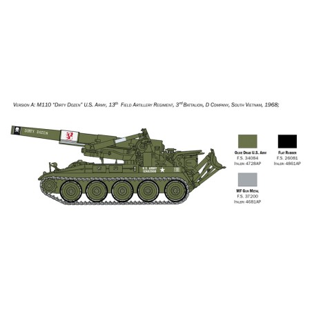 M110  Self Propelled Howitzer. Escala 1:35. Marca Italeri. Ref: 6574.