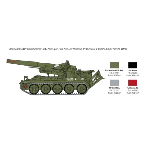 M110  Self Propelled Howitzer. Escala 1:35. Marca Italeri. Ref: 6574.