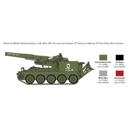 M110  Self Propelled Howitzer. Escala 1:35. Marca Italeri. Ref: 6574.