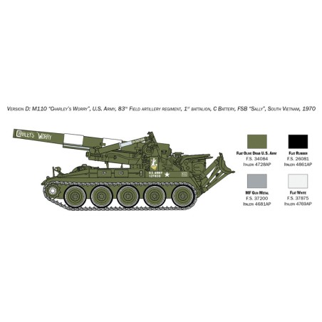M110  Self Propelled Howitzer. Escala 1:35. Marca Italeri. Ref: 6574.