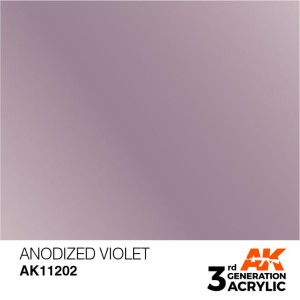 Acrílicos de 3rd General, ANODIZED VIOLET –METALLIC . Bote 17 ml. Marca Ak-Interactive. Ref: Ak11202.