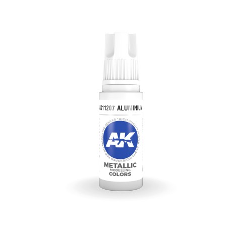 Acrílicos de 3rd General, ALUMINIUM –METALLIC . Bote 17 ml. Marca Ak-Interactive. Ref: Ak11207.