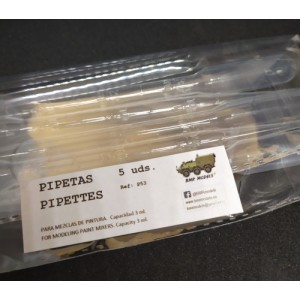 Pipetas para mezclas. 5 Unidades. Marca BMR. Ref: P53.