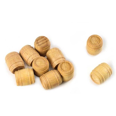 Barriles madera 16mm, 4 unidades. Marca Amati. Ref: 412016.