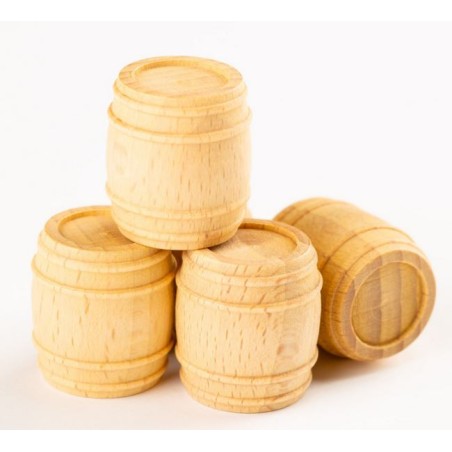 Barriles madera 10mm, 4 unidades. Marca Amati. Ref: 412010.