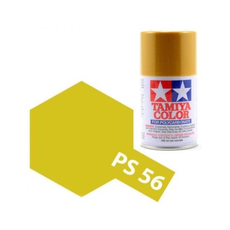Spray Policarbonato Mustard Yellow, mate. Bote 100 ml. Marca Tamiya. Ref: PS-56.