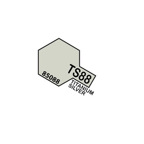 Spray Titanium silver (85088). Bote 100 ml. Marca Tamiya. Ref: TS-88.