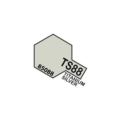 Spray Titanium silver (85088). Bote 100 ml. Marca Tamiya. Ref: TS-88.
