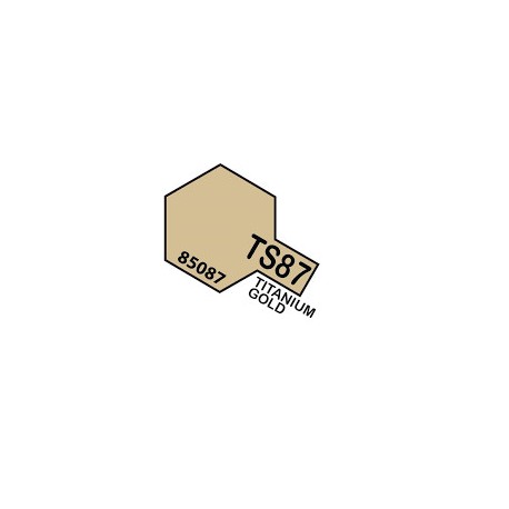 Spray Titanium Gold (85087). Bote 100 ml. Marca Tamiya. Ref: TS-87.