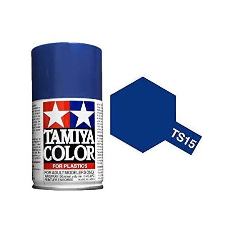 Spray Blue Brillante (85015). Bote 100 ml. Marca Tamiya. Ref: TS-15.