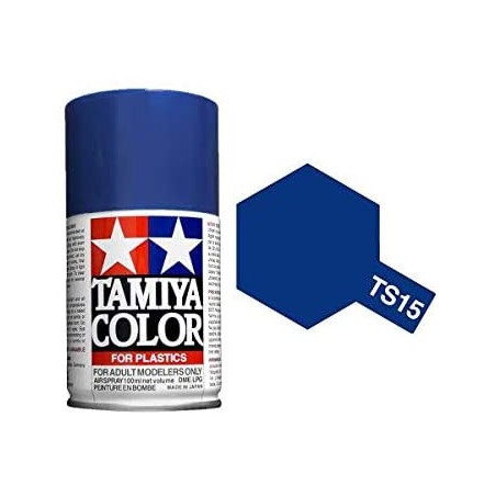 Spray Blue Brillante (85015). Bote 100 ml. Marca Tamiya. Ref: TS-15.