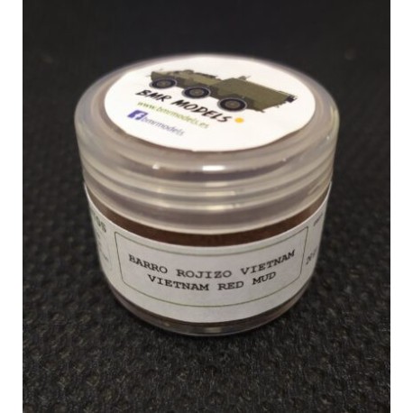 PIGMENTO BARRO ROJIZO VIETNAM. Bote 20 ml. Marca BMR. Ref: PBRV.