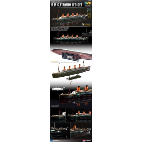 R.M.S. TITANIC + LED SET. Escala: 1:700. Marca: Academy. Ref: 14220.
