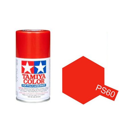 Spray Mica Roja Polycarbonate ( 86060 ). Bote 100 ml. Marca Tamiya. Ref: PS-60.