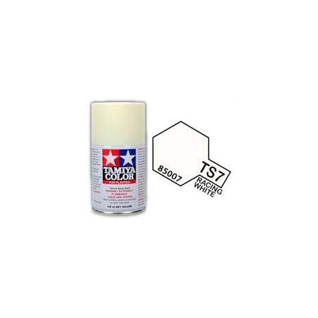 Spray Blanco Racing, Racing White (85007). Bote 100 ml. Marca Tamiya. Ref: TS-7.