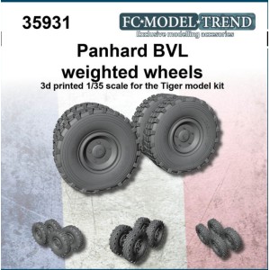 Panhard VBL, Ruedas con peso. Escala 1:35. Marca FCmodeltrend. Ref: 35931.