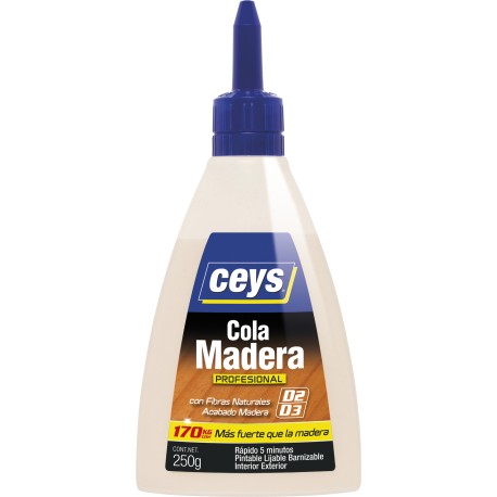 Cola Madera profesional, 250 Gr, Marca Ceys, formato bote.