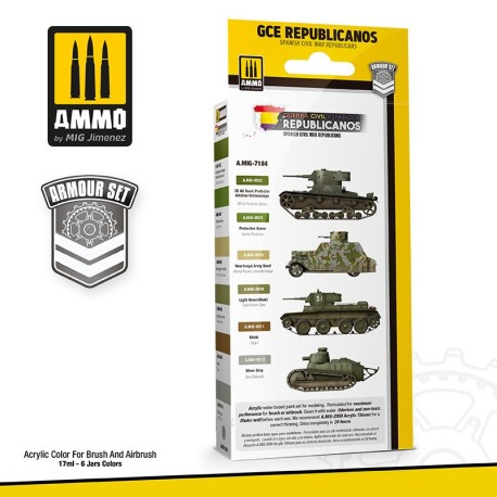 Spanish Civil War – Republicans Set. 6 Colores. Marca Ammo of Mig Jimenez. Ref: AMIG7184.