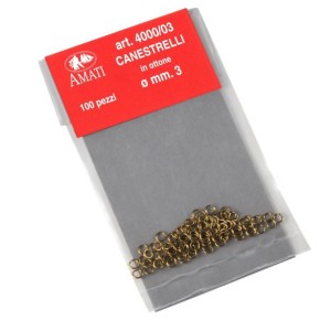 Anillas de latón 3mm. 100ud. Marca Amati. Ref: 4000/03, 400003.