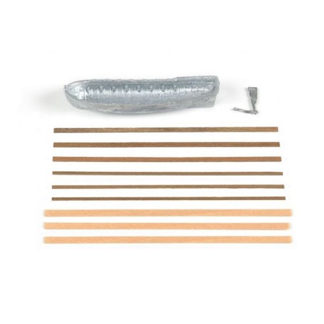Botes salvavidas de madera-metal 70mm, 1 und. Marca Amati. Ref: 4302/07, 430207.