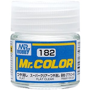 Lacquer paint  Clear Flat. Bote 10 ml. Marca MR.Hobby. Ref: C182.