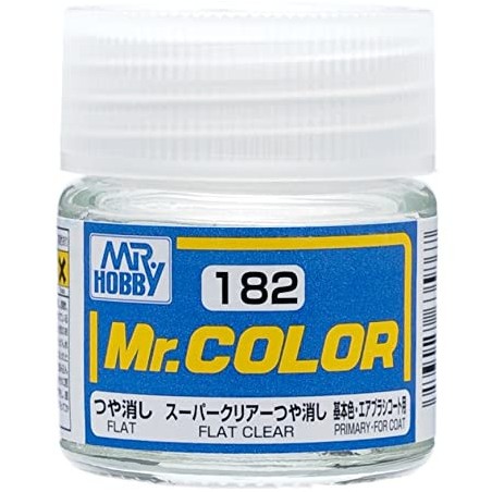 Lacquer paint  Clear Flat. Bote 10 ml. Marca MR.Hobby. Ref: C182.