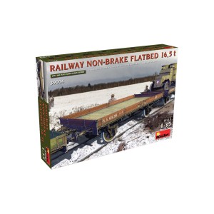 RAILWAY NON-BRAKE FLATBED 16,5 t . Escala 1:35. Marca Miniart. Ref: 39004.