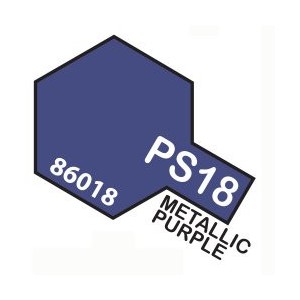 Spray  metal Purple Polycarbonate ( 86018 ). Bote 100 ml. Marca Tamiya. Ref: PS-18.