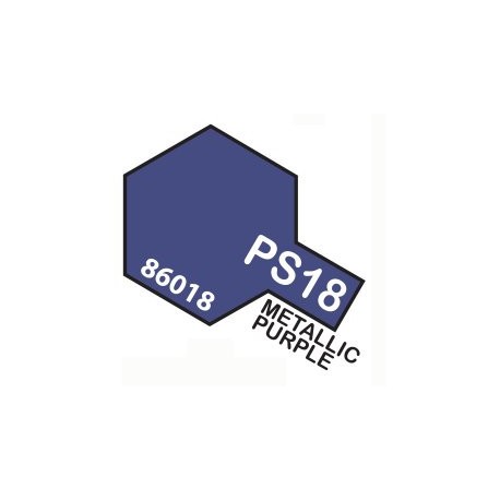 Spray  metal Purple Polycarbonate ( 86018 ). Bote 100 ml. Marca Tamiya. Ref: PS-18.