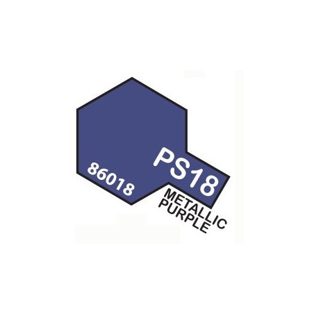 Spray  metal Purple Polycarbonate ( 86018 ). Bote 100 ml. Marca Tamiya. Ref: PS-18.