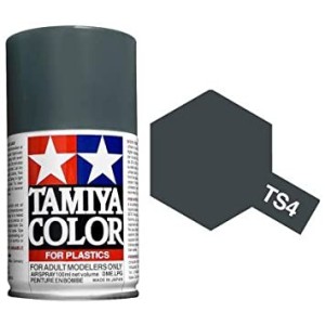 Spray Gris Aleman MATE (85004). Bote 100 ml. Marca Tamiya. Ref: TS-4, TS4.